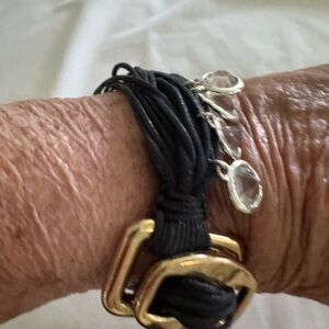Elegant Black and Gold Bracelet